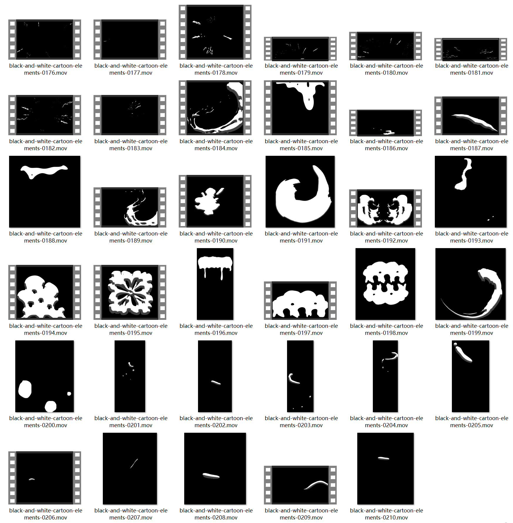 black and white cartoon elements-s0220006a1