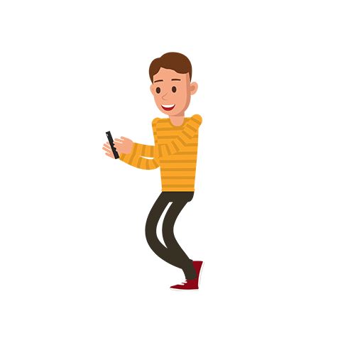 Story_Now_Boy_Character_1_Walking_Happy_Holding_Mobile