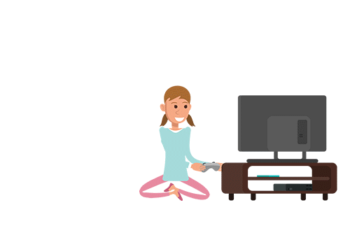 Story_Now_Girl_Character_1_Gaming_on_TV